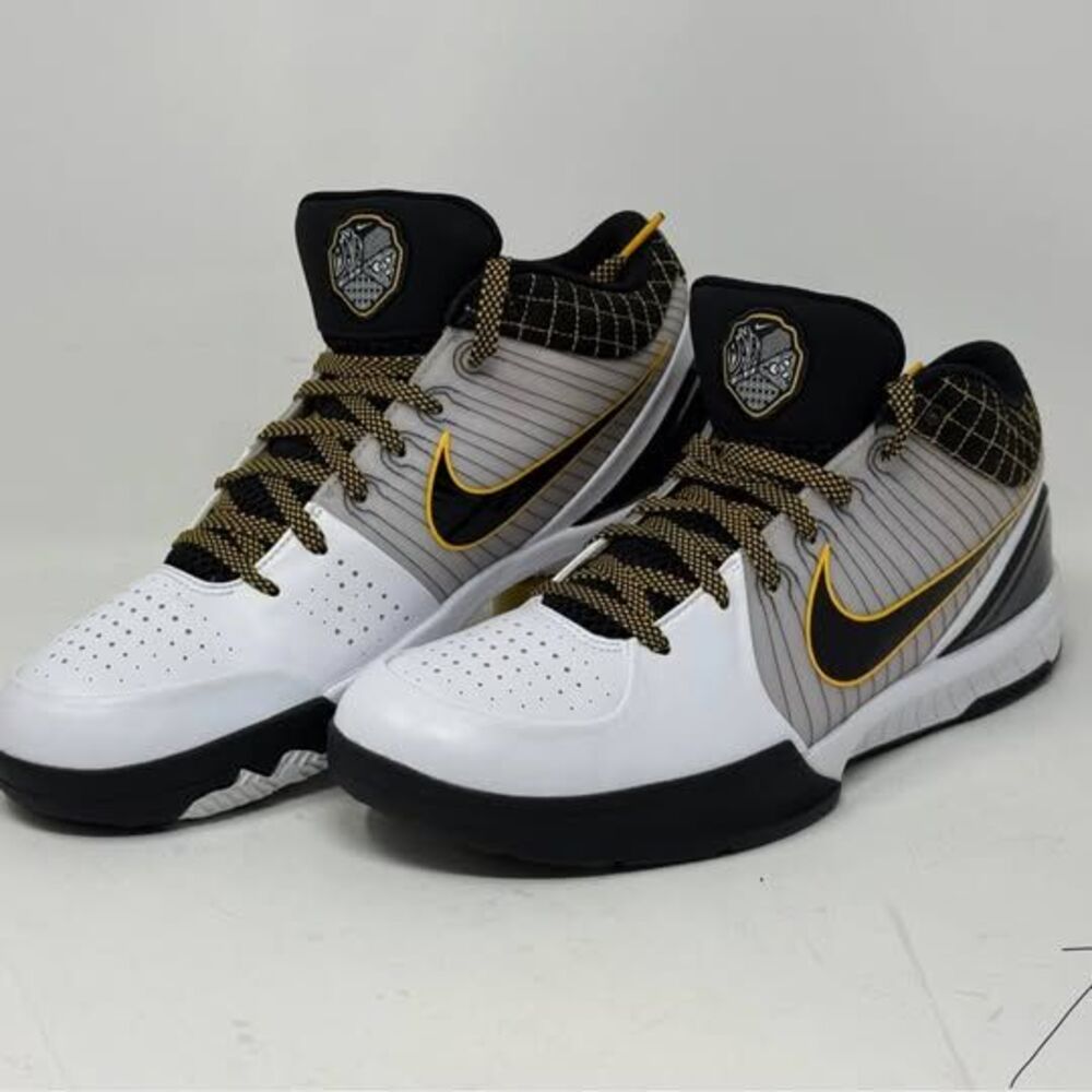 Nike Kobe 4 Protro White Black Del Sol